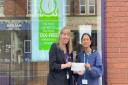 The West Bromwich Building Society's Amy Mason (left), and Manisha Patel (right), charity engagement officer at Black Country Healthcare NHS Foundation Trust