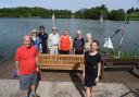 Commodore Alan Dean, of Himley Hall Sailing Club, front left, with Tyler Elston, Taylor Wimpey sales executive, front right, with members of the sailing club