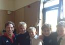 OLYMPIC VISIT: Grant Turner with Chaddesley Corbett Endowed Primary School pupils William Robbins, Bailey Chamberlain, George Newall and Ronnie Ball.