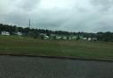 Travellers set up camp on the playing fields in Turners Lane on Friday (June 30).