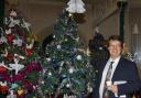 Dudley South MP Mike Wood at Wordsley's Festival of Christmas Trees.