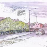 Artist Steve Field's depiction of how the bridge could look on the approach to Stourbridge town