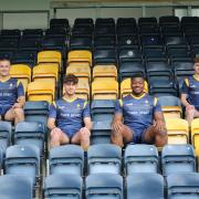 NEWCOMERS: Finn Theobald-Thomas, Tobi Wilson, Cheick Kane and Tom Miles have been snapped up by Warriors. Pic: Worcester Warriors.