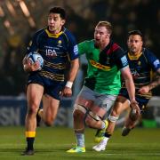 Bryce Heem of Worcester Warriors runs with the ball - Mandatory by-line: Robbie Stephenson/JMP - 23/11/2018 - RUGBY - Sixways Stadium - Worcester, England - Worcester Warriors v Harlequins - Gallagher Premiership Rugby.