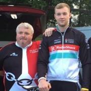 Richard Macey, landlord of The Fountain at Clent, with Oliver Freeman, one of Richard’s comrades on the 106 mile ride