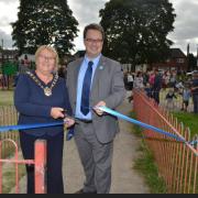 Deputy Mayor of Dudley - councillor Hilary Bills, with Dudley South MP Mike Wood.