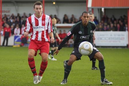 Action from Stourbridge's FA Cup clash with Walsall
