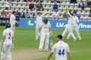 Worcestershire left reeling on day one as they are skittled for 131 by Durham. Pic: Paul France