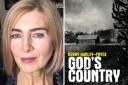 Author Kerry Hadley-Pryce and the cover of her new book God's Country