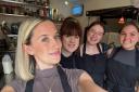Staff members Skye Dowdeswell, Laura Kavanagh, Caitlyn Hanning and Emma Nicholson