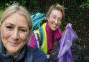 Stourbridge MP Suzanne Webb and Hannah Picken who organised the litter pick
