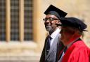 Sir Lenny Henry walks in a procession ahead of receiving an honorary degree from Oxford University at a ceremony at Sheldonian Theatre, Oxford. Photo - Jacob King/PA Wire