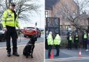 Police outside King Edward VI College, Stourbridge, this morning (Tuesday January 30).