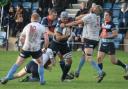 DK second rower Shaun Griffiths gets in the thick of it on Saturday