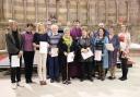 COURSE COMPLETE: The group of Belbroughton Christians who completed the Bishop’s Certificate course, receive their certificates from the Bishop of Dudley, Graham Usher.