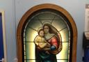 The stained glass window from the maternity home's chapel is now located at Pocklington Trust Resource Centre.