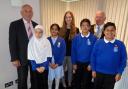 Pupils and staff from Wollescote Primary School joined rotarians Fred Shaw and Cliff Gammon at a recent lunch meeting
