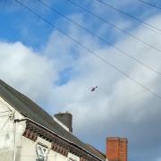 Air ambulance seen circling over Brierley Hill