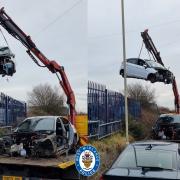 Police found stolen car bodyshells at the chop shop. Photo: West Midlands Police.