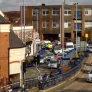 Traffic backed up after Stourbridge High Street blockage