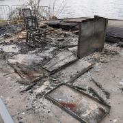 The remains of the club's starters hut at Himley Hall Sailing Club
