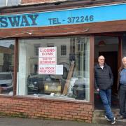 Businessman Dave Jackson, right, with Jon Tipper,  after their final day at Gasway Ltd, Stourbridge