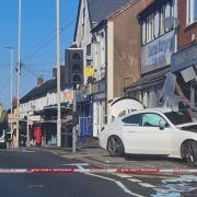 A crash in Windmill Hill, Cradley, has left a building unsafe