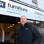 Simon Foster outside the new Furniture for the Home store in Kingswinford