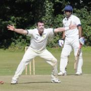 Himley's Rajat Bhatia was trapped lbw