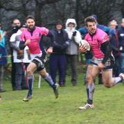 Stour centre Stefan Shillingford goes on the charge against