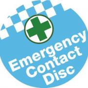 The emergency contact disc could help save lives.