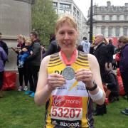 Lucy Dawkins completed the 2015 London Marathon after recovering from a life-threatening car crash.
