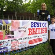 Got 2 Sing's Beth Dunn with Mary Stevens Hospice's Charlotte Schofield.