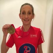 Lucy Cambridge was the 95th women to cross the London Marathon finish line as she ran in aid of Mary Stevens Hospice