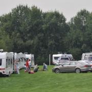 Travellers camped up on fields at Withymoor
