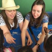 Mrs Jenkins and Mrs Shinner, Olive Hill Primary School. First experience in The Gambia. Picture from Ridgewood School