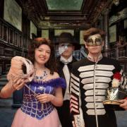 L-r - Alex Cooper as Christine Daaé, Oliver Keeling as Raoul, and Alex Cook as the Phantom.