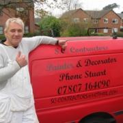 Determined: Stuart Hill-Blount who has set up his own painting and decorating business.