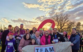 The Marina Marchers, a community group from Kingswinford, took part in the five kilometre Walk of Light at Cannon Hill Park in Birmingham