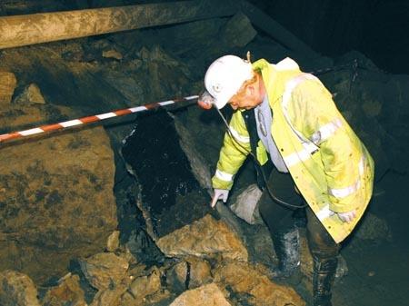 The final views of Dudley's Cathedral Cavern before it is infilled with tonnes of sand. 