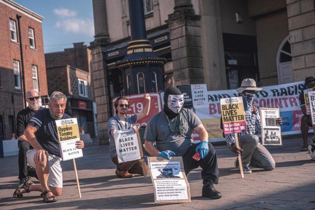 Black Lives Matter campaigners in Stourbridge. Pic courtesy of A Scott Media