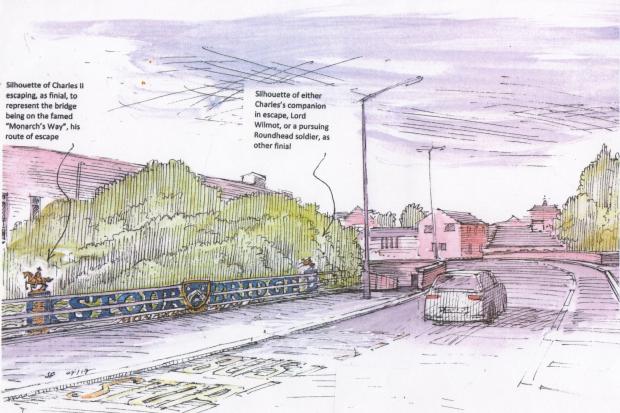 Artist Steve Field's depiction of how the bridge could look on the approach to Stourbridge town