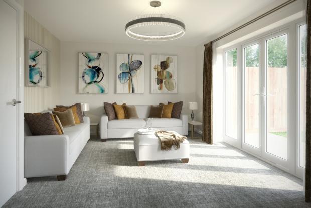 Stourbridge News: The Whitley living room. Pic - Elan Homes
