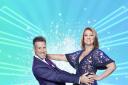 Jacqui Smith and Anton Du Beke, during the launch show for the BBC1 dancing contest, Strictly Come Dancing. PA Photo.