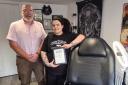 Councillor Ian Bevan with Jodie Knowles, a tattoo artist who has signed up to the scheme