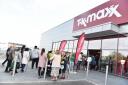 Shoppers line up to visit the new TK Maxx store at Merry Hill