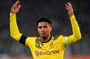 Borussia Dortmund's Jude Bellingham rallies the crowd during the UEFA Champions League, round of 16 match at Signal Iduna Park, Dortmund, Germany. Picture date: Wednesday February 15, 2023. PA Photo. See PA story SOCCER Chelsea. Photo credit should