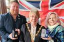 L-r - Stuart Bratt, Councillor Sue Greenaway, the Mayor of Dudley and Rose Cook-Monk