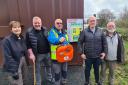 L-r - Marion Drinkwater, Councillor Damian Corfield, Martin Darby, Councillor Ian Bevan and Les Drinkwater