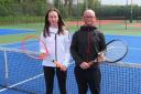 The new coaching team at Wollaston Lawn Tennis Club - Emily White and Simon Robbins